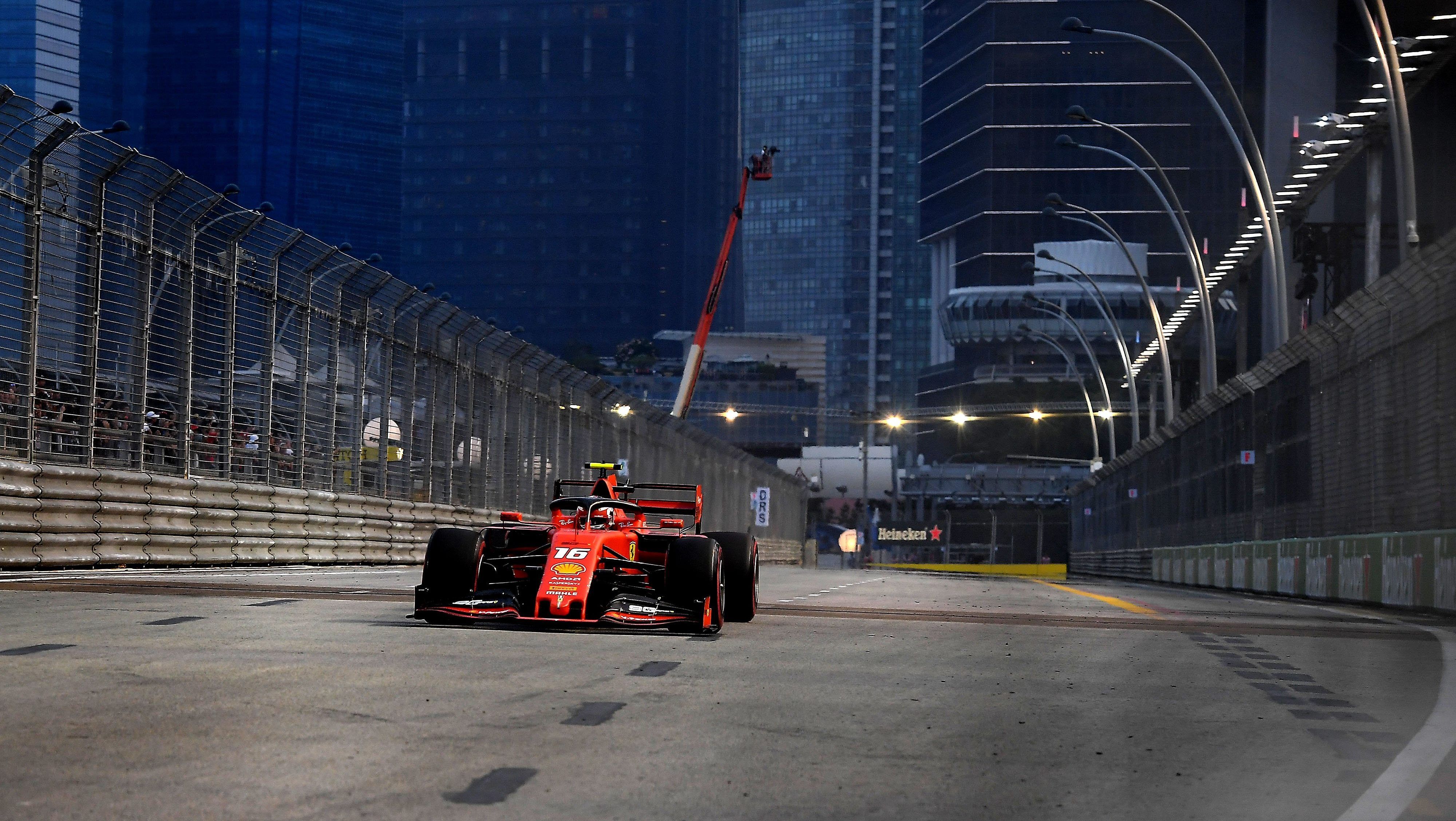 Singapore GP: Leclerc makes it three F1 poles in a row beating Hamilton