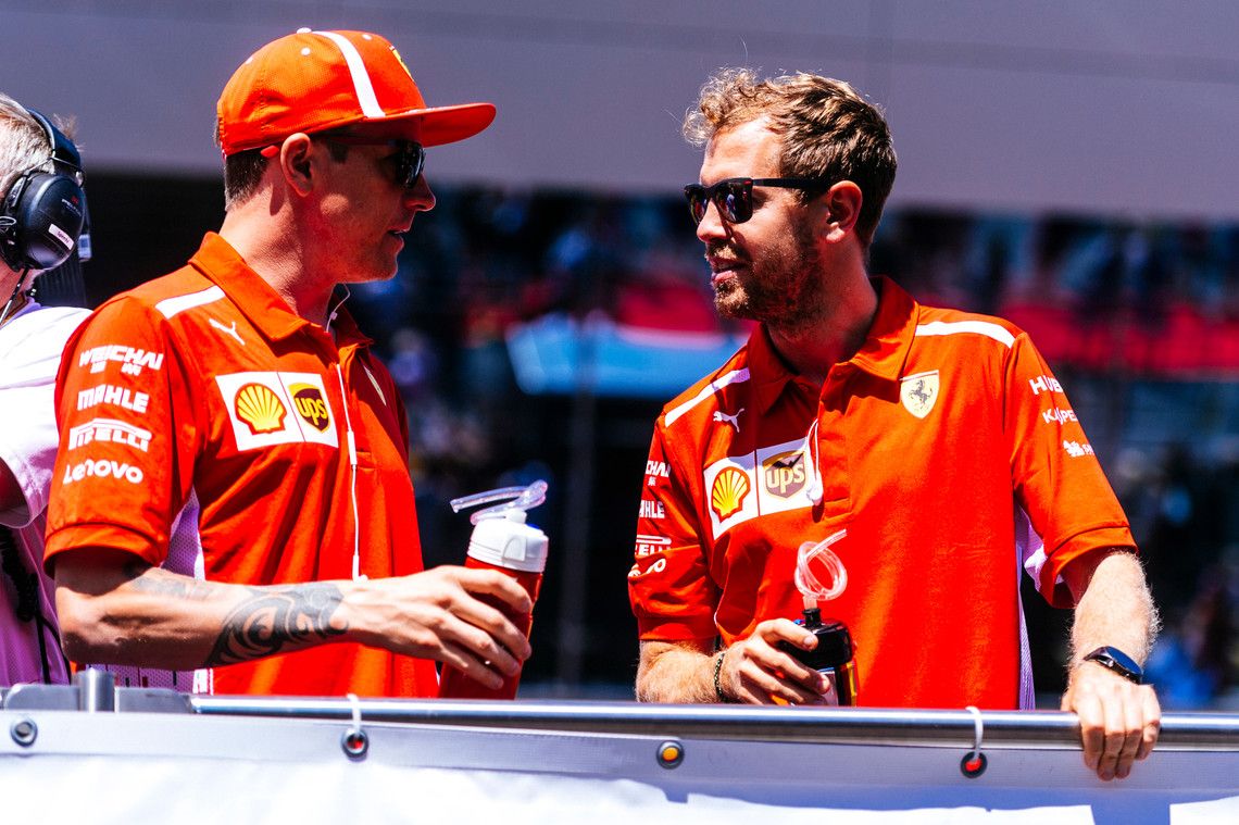 Sebastian Vettel and Kimi Raikkonen