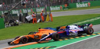Fernando Alonso and Pierre Gasly in Turn 1