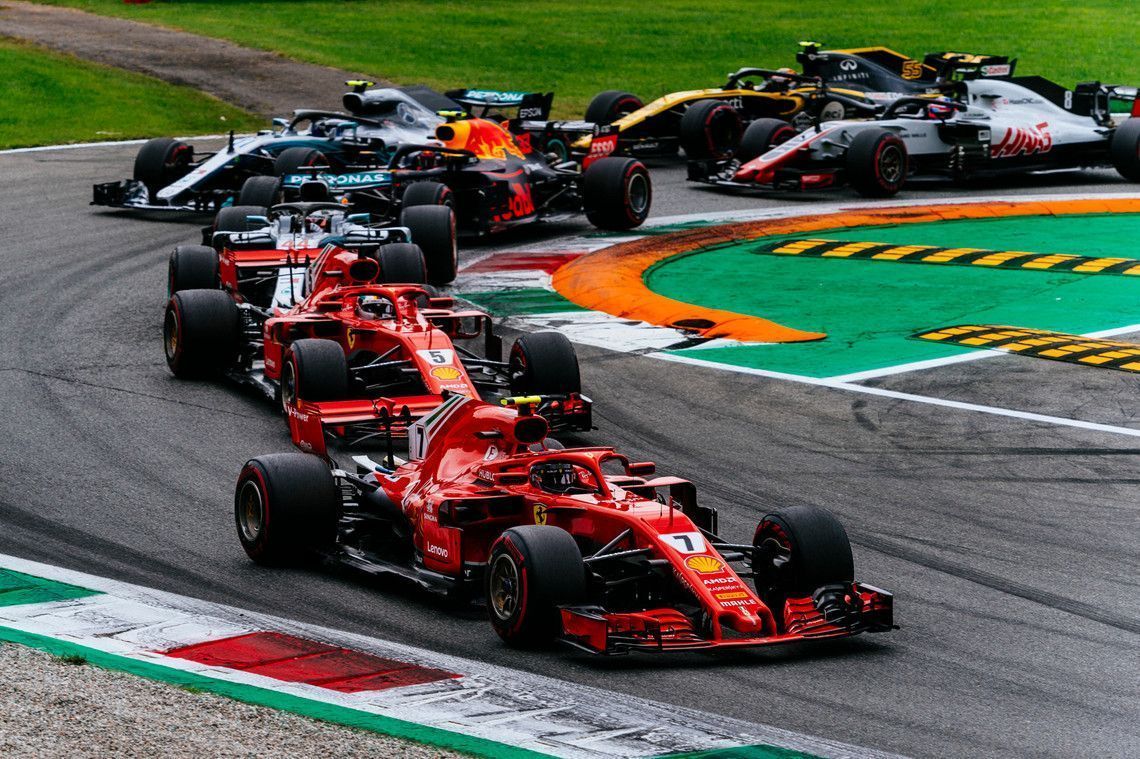 Ferrari duo leading