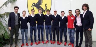 Antonio Fuoco and rest of Ferrari academy members