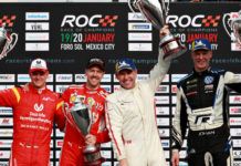 Race of Champions, Nations Cup winners Tome Kristensen and Johan Kristofferson on podium