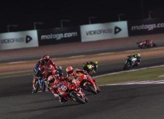 Andrea Dovizioso, Ducati leads the MotoGP pack