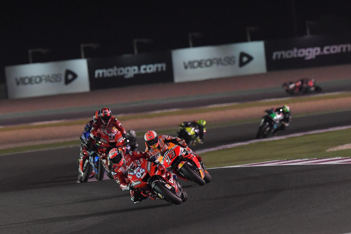 Andrea Dovizioso, Ducati leads the MotoGP pack