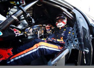 F1 driverMax Verstappen as a passenger to Jamie Whincup in Holden Supercar
