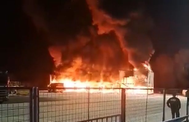 MotoE fire at Jerez
