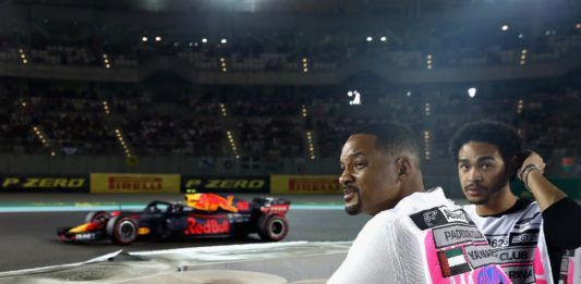 Will Smith and his son watches Abu Dhabi F1 race