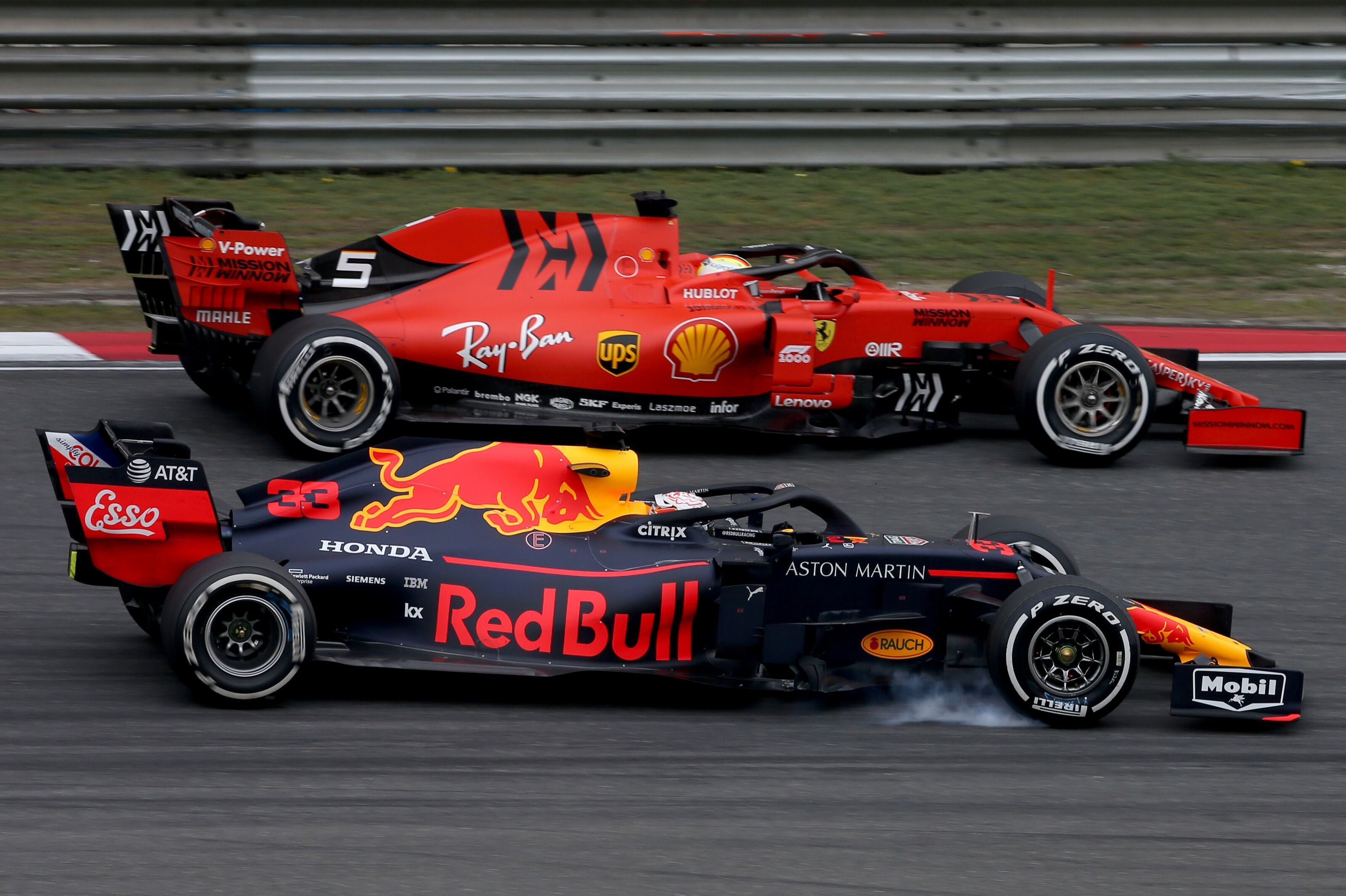 Max Verstappen up against Sebastian Vettel