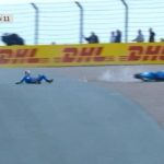 Alex Rins crash after Fabio Quartararo, MotoGP