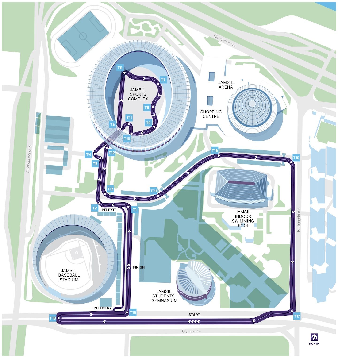 Seoul EPrix, Formula E track layout
