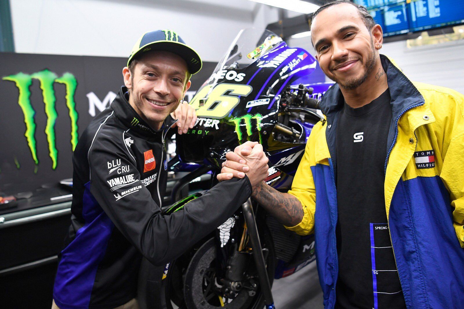 Valentino Rossi Shares Track With WorldSBK Riders