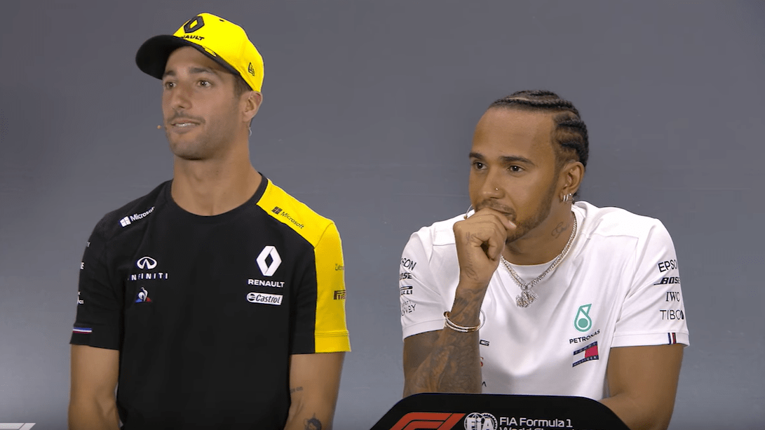 Damiel Ricciardo, Lewis Hamilton