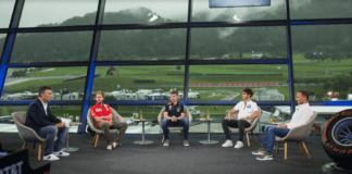Sebastian Vettel, Christian Horner, Max Verstappen, Pierre Gasly