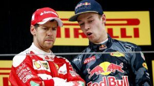 Vettel y Kvyat