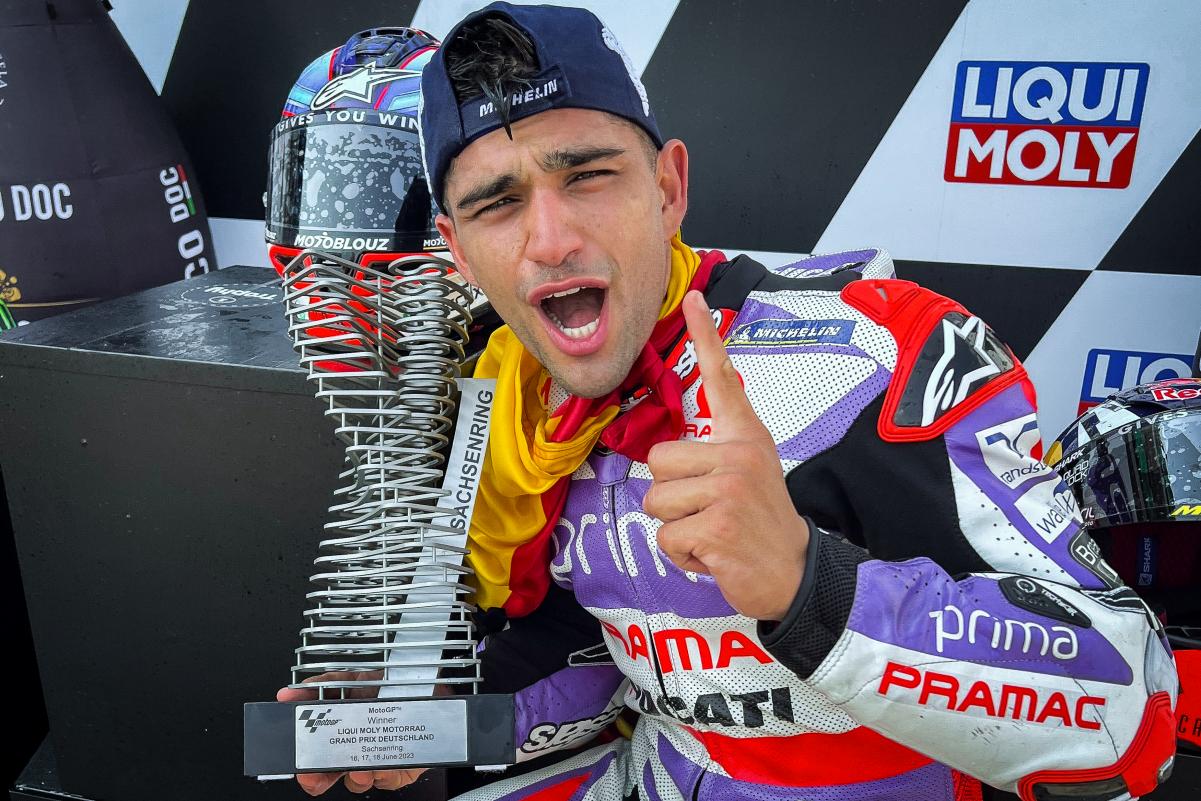 Jorge Martín s'endú la victòria al GP d'Alemanya de 2023 / MotoGP