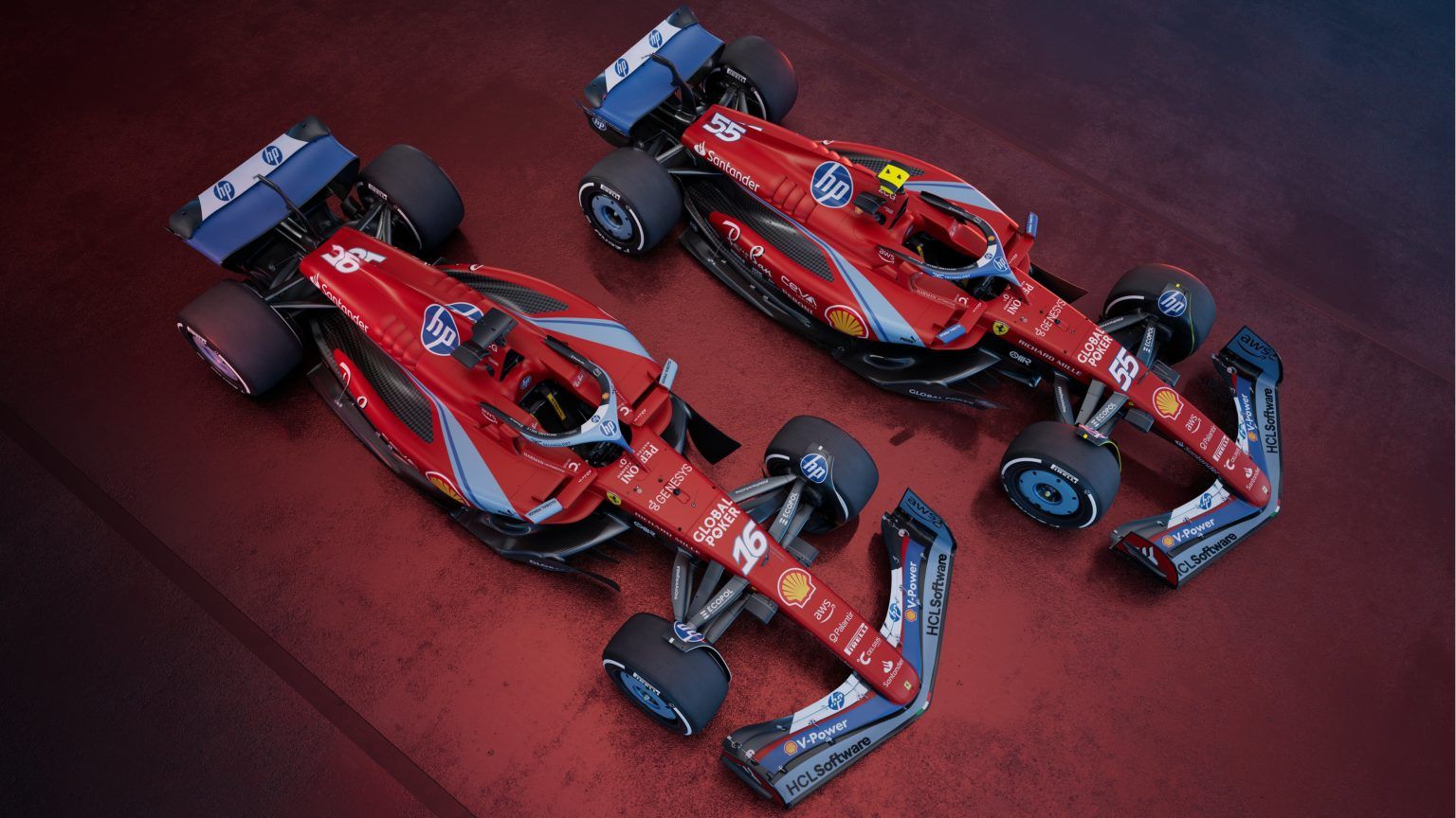 Ferrari shows its azzurro blue livery for F1 Miami GP