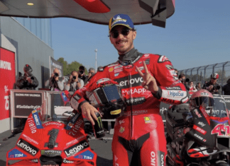 Pecco Bagnaia tras la pole de este sábado en Barcelona / Ducati Corse