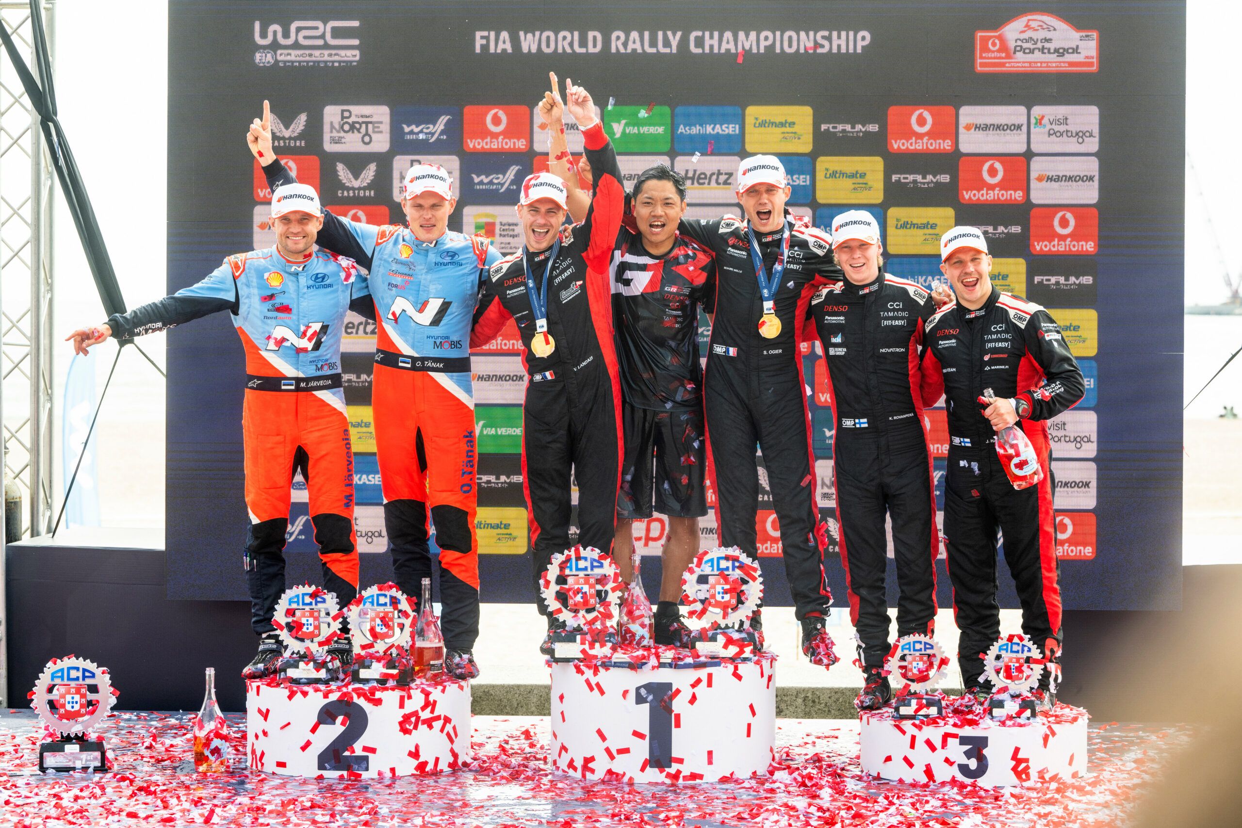 Sebastien Ogier, Kalle Rovanpera, Ott Tänak WRC, Rally de Portugal, Sebastien Ogier