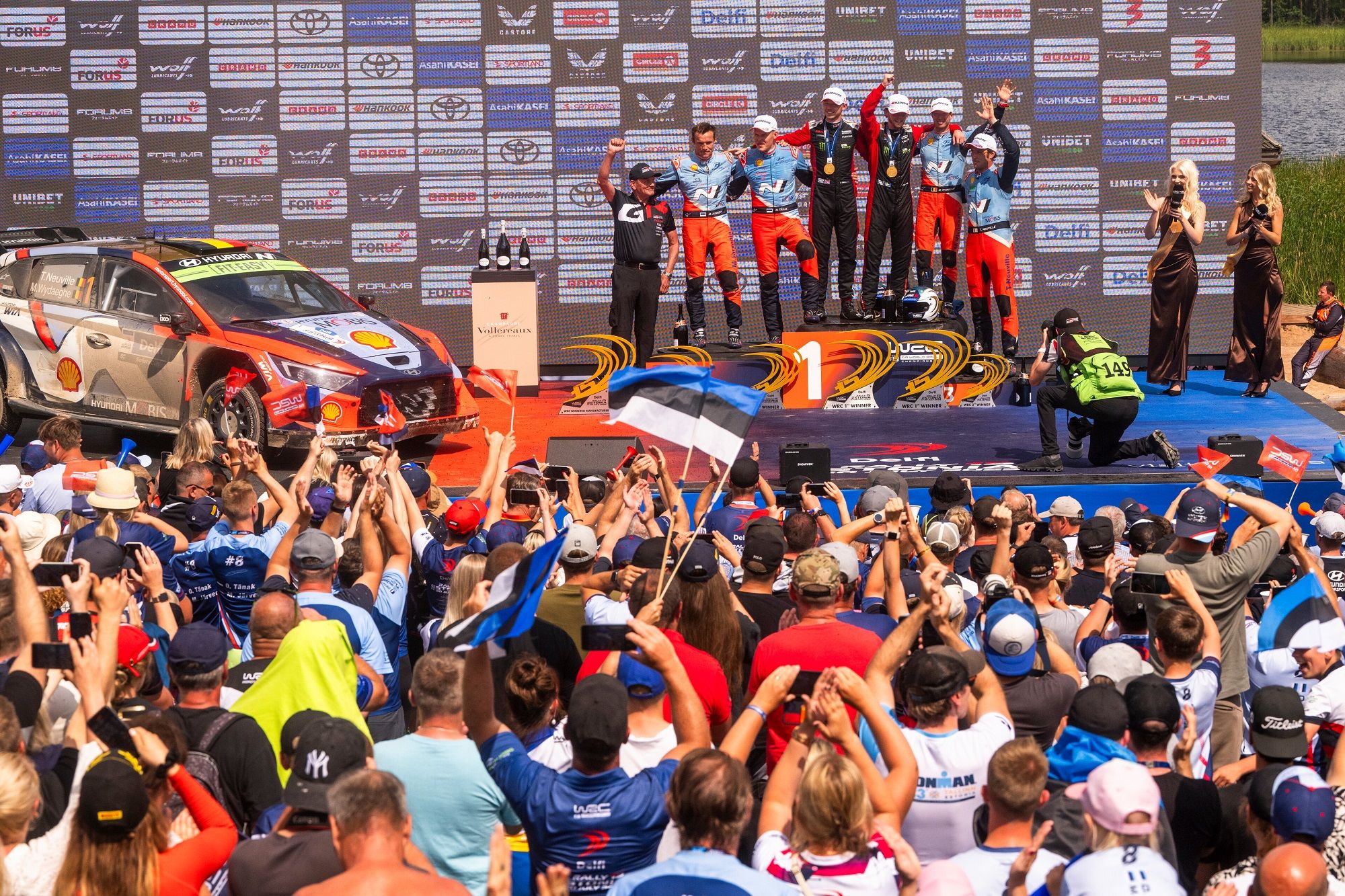 Oliver Solberg, Ott Tänak , Thierry Neuville WRC, Rally Estonia, Oliver Solberg