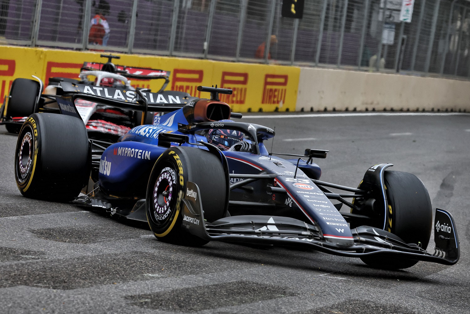 Motor Racing - Formula One World Championship - Azerbaijan Grand Prix - Race Day - Baku, Azerbaijan Alexander Albon, Franco Colapinto, F1, Azerbaijan GP