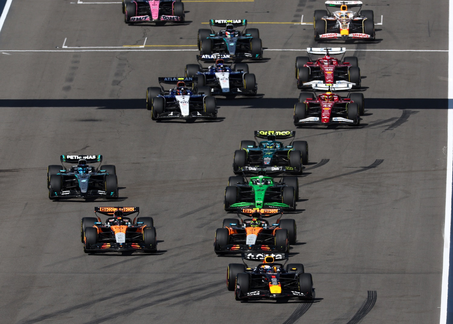 F1 Grand Prix of United States - Sprint & Qualifying Lando Norris, F1, Oscar Piastri, Max Verstappen