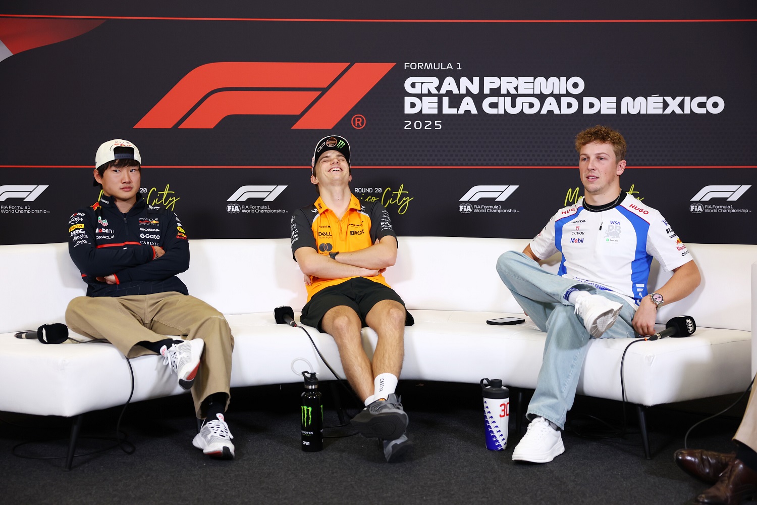 F1 Grand Prix of Mexico - Previews Yuki Tsunoda, Liam Lawson, F1, Isack Hadjar, Red Bull, Oliver Bearman