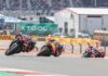The impact of the collision between Marco Bezzecchi and Pedro Acosta in the first lap of Austin