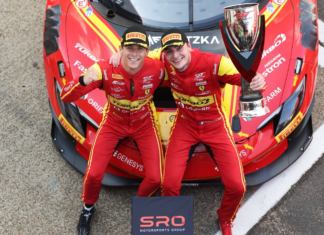 Victoria de AF Corse en Brands Hatch con Leclerc y Neubauer