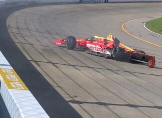 David Malukas crashes during first IndyCar practice in Nashville
