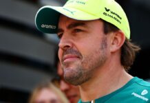 Fernando Alonso driving his $5.9 million Lamborghini through Monaco