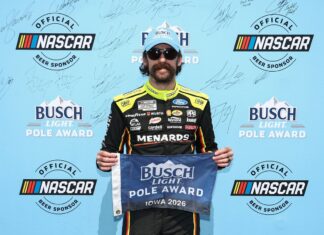 Ryan Blaney secures pole in Iowa with a quick time