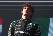 Antonelli celebrates a controversial victory at the Spanish GP