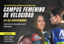 Cartel del Campus Femenino de Velocidad RFME
