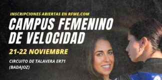 Cartel del Campus Femenino de Velocidad RFME