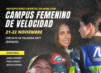 La RFME abre las inscripciones del Campus Femenino de Velocidad en el Circuito ER71 Cartel del Campus Femenino de Velocidad RFME