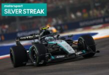 Kimi Antonelli struggles with the brakes of his Mercedes during the Singapore GP